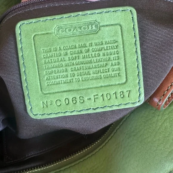 Vintage Coach Bag - green suede - Picture 2 of 6